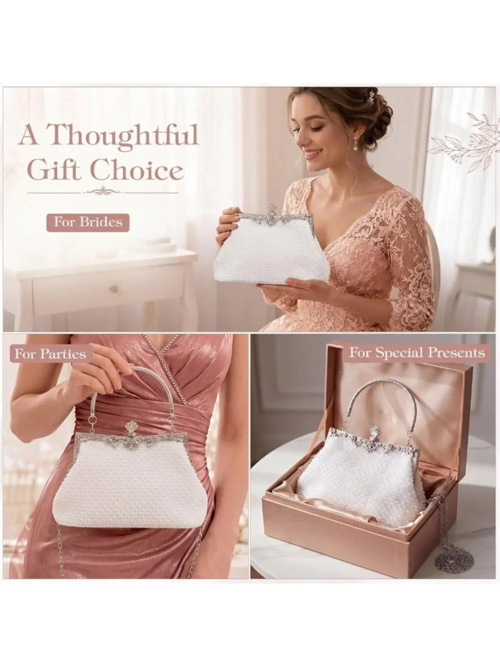 Chic Women's Evening Clutch Purse - Elegant Party Bag for Night Out & Events